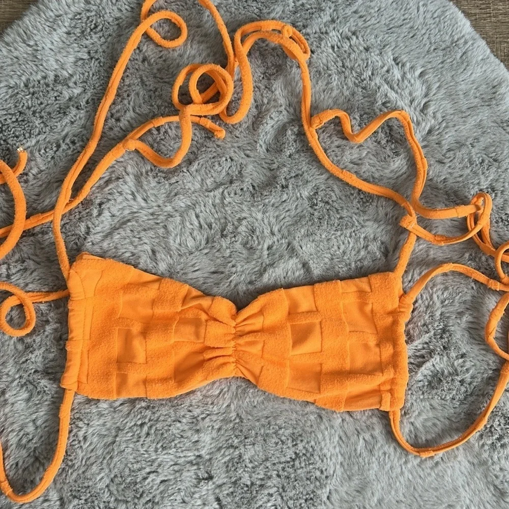 Frankie’s Bikinis X Naomi Foxy String Terry Bikini Top size S